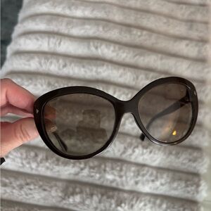 Prada Brown Plastic Frame Cat Eye Sunglasses Women